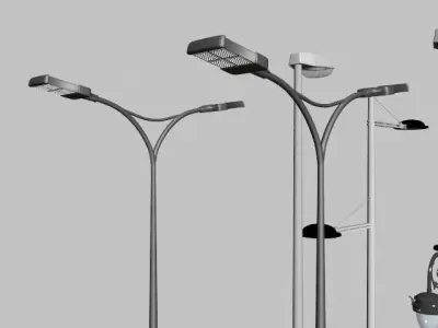 Street Light Set 3D model
