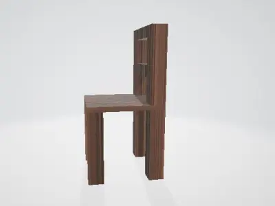 Wooden chair Free low-poly 3D model purchase