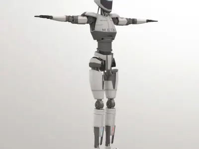 Police Bot LP Low-poly 3D model