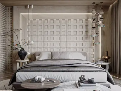 Master bedroom interior design  3D model
