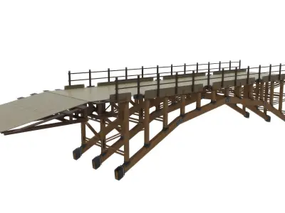 Wooden Bridge 3D model