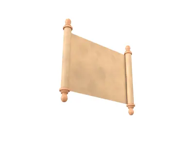 Scroll v1 001 Low-poly 3D model