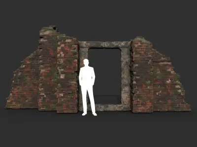 Low poly Ruin Construction Pack 200714 Low-poly 3D model