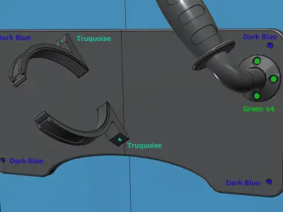 Star Wars Jedi Fallen Order Scout Staff and Shield 3D print model