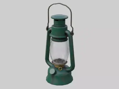 Oil Lamp 1A Low-poly 3D model