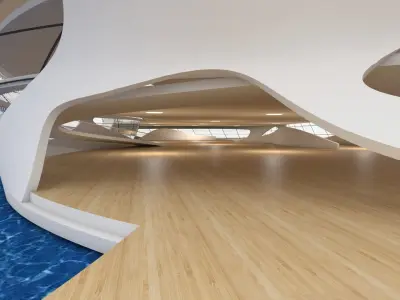 VR art Gallery 11 organic shape 3D model