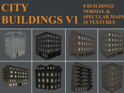 building collection vol1 Low-poly 3D model