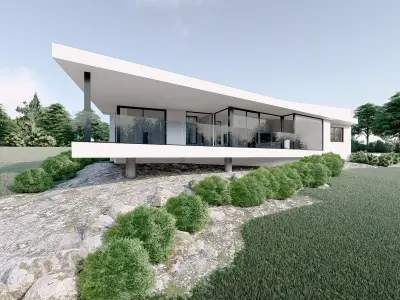 Modern House Low-poly 3D model