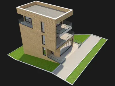 Brick House 8 3D model