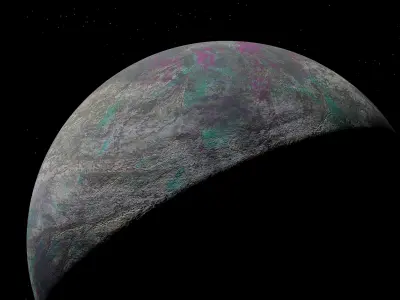 alien moon 005 Low-poly 3D model