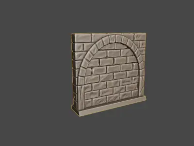 Modular Castlewall Collection for Tabletop Gaming 3D print model