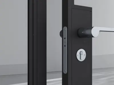 Aluminium door 172 3D model