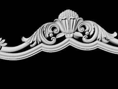 headboard and footboard of the bed 3D model