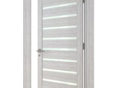 Door-082 interior door with glass panel 3D model