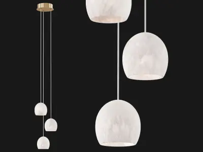 Arica Round Chandelier 3 Light 3D model