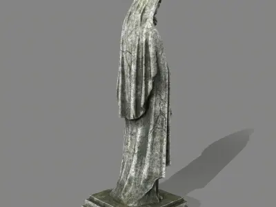 Woman  Statue Low-poly 3D model