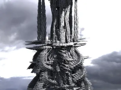 Dark Fusion Core City Alien Bridge Kit bash 1 3D model