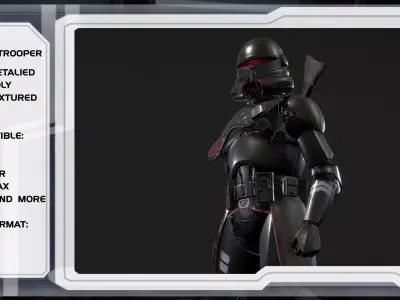 Imperial Purge Trooper Low-poly 3D model