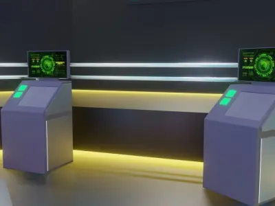 Sci-Fi Command Centre 3D model