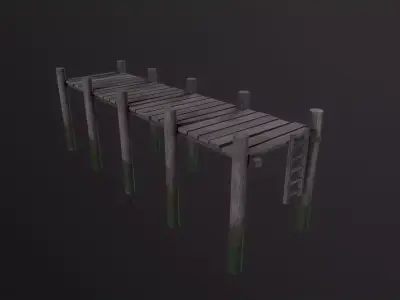 Dock 3D Model Low-poly 3D model