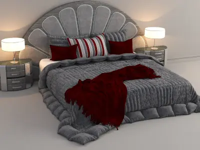 Modern Bed for bedroom 3D model