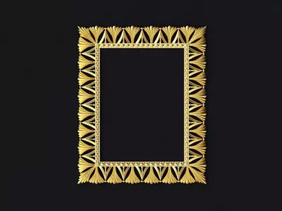 mirror gold frame 3D model buy