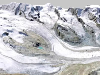 Mountain landscape Glacier Horner Switzerland 3D model