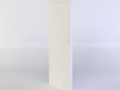 White door Low-poly 3D model order