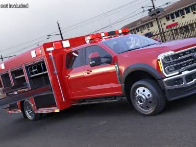  Ford Light Rescue Truck with Open Compartments 