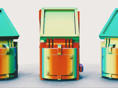 Sci-Fi Monitor 3D Model 3D model