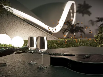 Organic Parametric Exterior Building  Amorphous Architecture 3D model