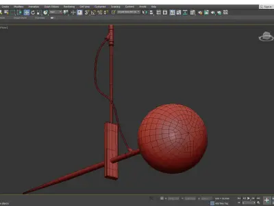 Hasta Brass Hanging Lamp 138 Low-poly 3D model