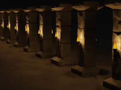 Dungeon assets pack 3D model