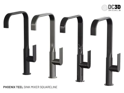 Phoenix Teel Sink Mixer Squareline Taps 3D model