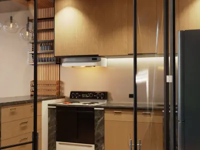 kitchen set 2 Low-poly 3D model