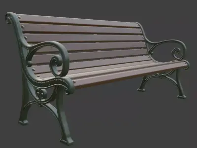 Park Bench 3D Model 3D model