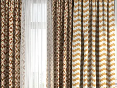 Curtain Set 160 3D model