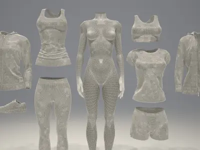  Female mannequin Nike FULL PACK 3D model 