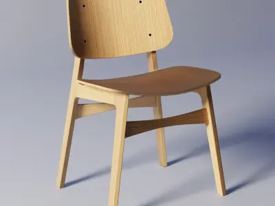 Wooden Chair Modern 3D model