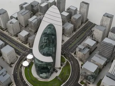 skyscraper ultra modern Building Low-poly 3D model