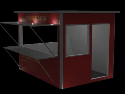Food Cabin Low-poly 3D model