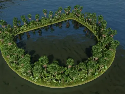 D Alphabet Island 3D model