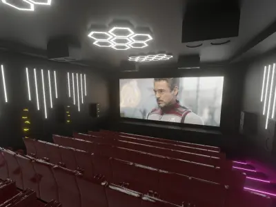 Theater cinema room 3D model