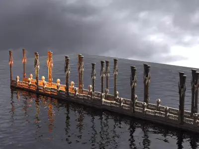 Huge Drake Fort Bridge  3D model