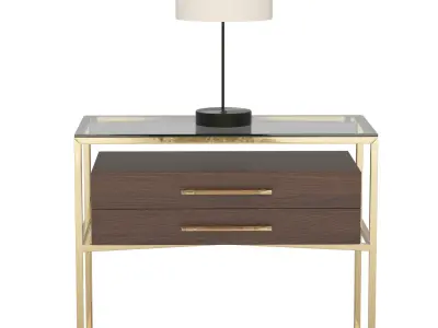 Chicago Table Lamp Low-poly 3D model