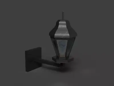 wall lamp Low-poly 3D model 14