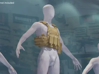  Coyote Brown Tactical Vest on Mannequin 