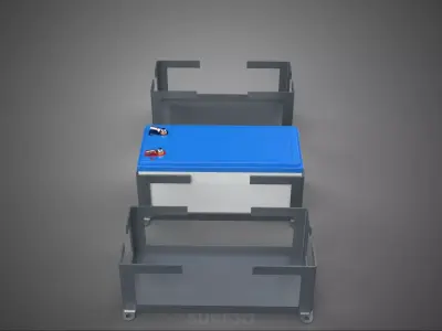 ENCLOSURE BRACKET TRAY BATTERY HOUSING ACCU HOLDER MOUNT RACK AH 3D model