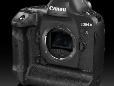 Canon EOS-1D X Mark II DSLR camera Low-poly 3D model