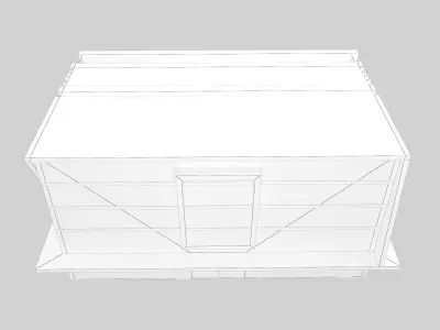 building low poly 8 modern office Low-poly 3D model